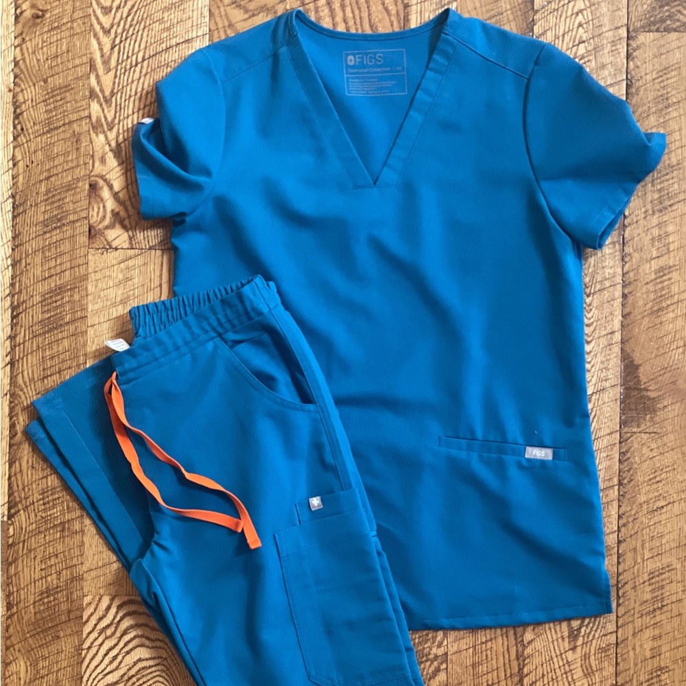 Figs Scrub Set Alps Blue size xs